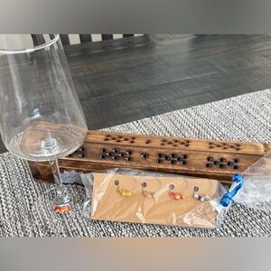 Set of 4 Handmade wine charms. Stainless steel with beads.